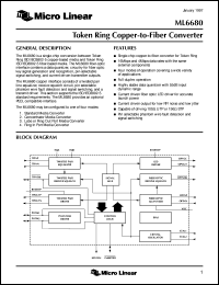 datasheet for ML6680CQ by Micro Linear Corporation