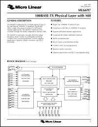 datasheet for ML6697CQ by Micro Linear Corporation