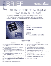 datasheet for ML2721 by Micro Linear Corporation