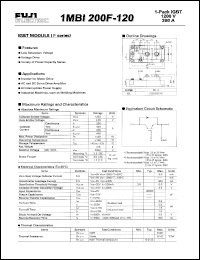 datasheet for 1MBI200F-120 by 