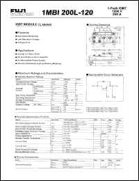 datasheet for 1MBI200L-120 by 