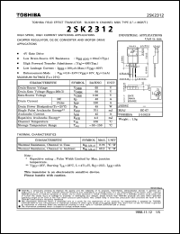 datasheet for 2SK2312 by Toshiba