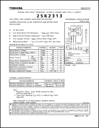 datasheet for 2SK2313 by Toshiba