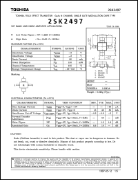 datasheet for 2SK2497 by Toshiba