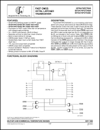 datasheet for IDT54FCT543EB by Integrated Device Technology, Inc.