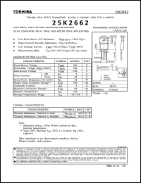 datasheet for 2SK2662 by Toshiba