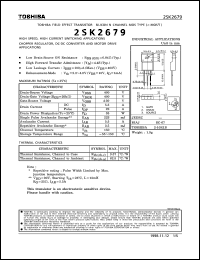 datasheet for 2SK2679 by Toshiba