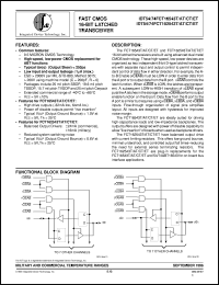 datasheet for IDT74FCT16543TE by Integrated Device Technology, Inc.