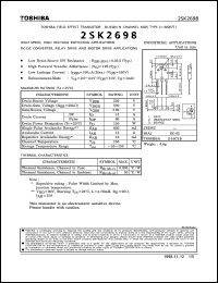 datasheet for 2SK2698 by Toshiba