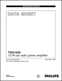 datasheet for TDA1020/N4/S5 by Philips Semiconductors