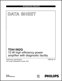 datasheet for TDA1562Q/N2/S10 by Philips Semiconductors