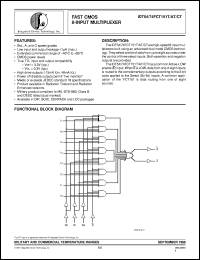 datasheet for IDT54FCT151TE by Integrated Device Technology, Inc.