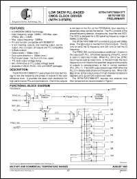 datasheet for IDT54FCT88915TT70LB by Integrated Device Technology, Inc.