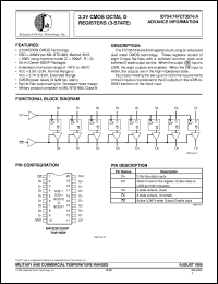 datasheet for IDT54FCT3574PYB by Integrated Device Technology, Inc.