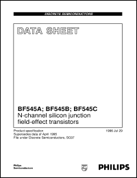 datasheet for BF545A by Philips Semiconductors