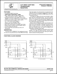 datasheet for IDT54FCT163652EB by Integrated Device Technology, Inc.