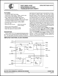 datasheet for IDT54FCT162511CTPVB by Integrated Device Technology, Inc.
