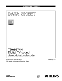 datasheet for TDA9874H by Philips Semiconductors