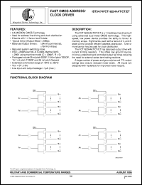 datasheet for IDT54FCT162344ETEB by Integrated Device Technology, Inc.