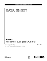 datasheet for BF991 by Philips Semiconductors
