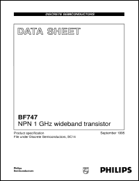 datasheet for BF747 by Philips Semiconductors