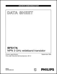 datasheet for BFS17A by Philips Semiconductors
