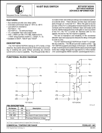 datasheet for IDT74FST16163245PF by Integrated Device Technology, Inc.