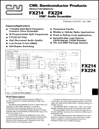 datasheet for FX214J by Consumer Microcircuits Limited