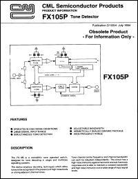 datasheet for FX105P by Consumer Microcircuits Limited