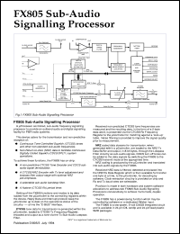 datasheet for FX805LG by Consumer Microcircuits Limited