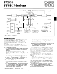 datasheet for FX809LG by Consumer Microcircuits Limited