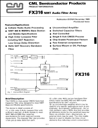 datasheet for FX316LG by Consumer Microcircuits Limited