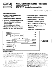 datasheet for FX326LG by Consumer Microcircuits Limited