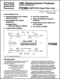 datasheet for FX366DW by Consumer Microcircuits Limited