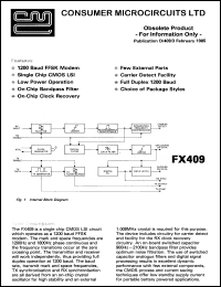 datasheet for FX409L by Consumer Microcircuits Limited