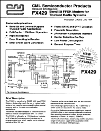 datasheet for FX429LS by Consumer Microcircuits Limited