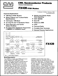 datasheet for FX439DW by Consumer Microcircuits Limited