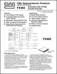 datasheet for FX465D5 by Consumer Microcircuits Limited