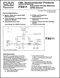datasheet for FX611J by Consumer Microcircuits Limited