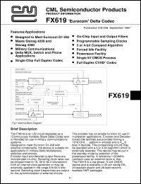 datasheet for FX619J by Consumer Microcircuits Limited