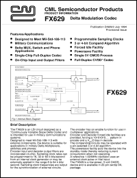 datasheet for FX629J by Consumer Microcircuits Limited