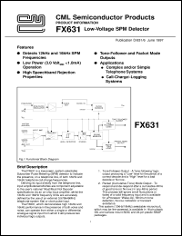 datasheet for FX631DW by Consumer Microcircuits Limited