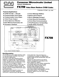 datasheet for FX709J by Consumer Microcircuits Limited