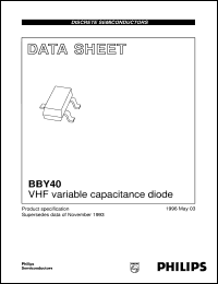 datasheet for BBY40 by Philips Semiconductors
