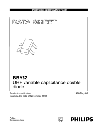 datasheet for BBY62 by Philips Semiconductors