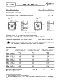 datasheet for KBPC1508F/W by Diotec Elektronische