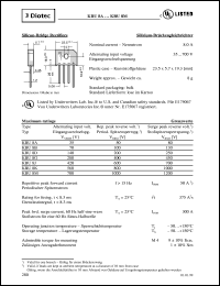 datasheet for KBU8K by Diotec Elektronische