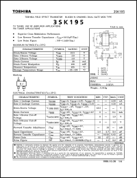 datasheet for 3SK195 by Toshiba