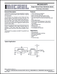 datasheet for MIC2025-2BM by 