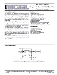 datasheet for MIC2549A-1BTS by 